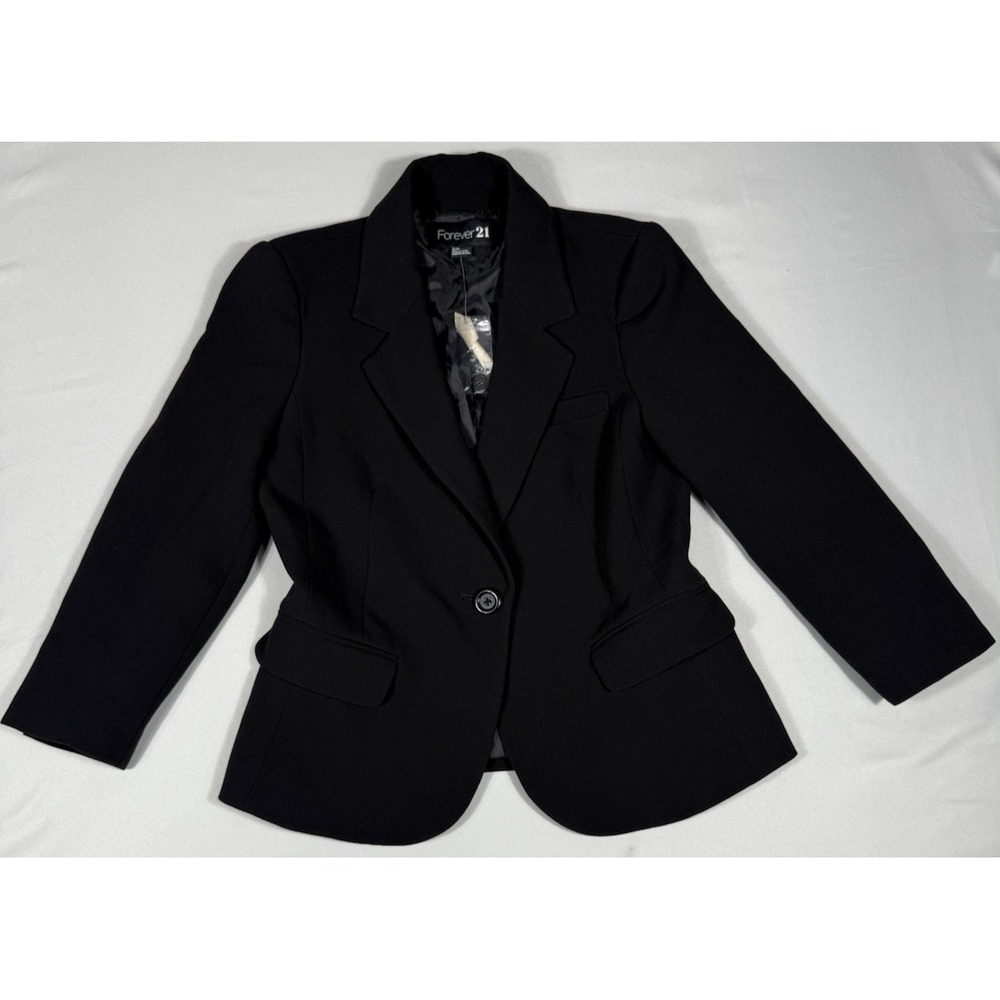 Forever 21 Womens Black Single Button Blazer Size S/P